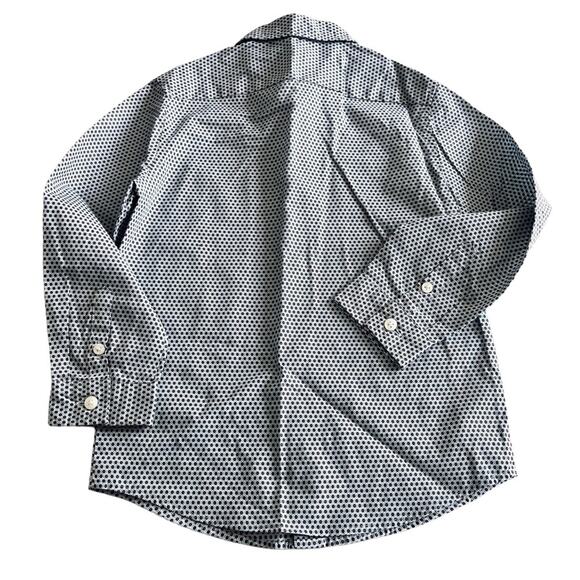 Boys n’ Arrows geometric print button down shirt size 4 - Picture 4 of 6